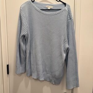 Ava & Viv Women's Soft Blue Crew Neck Sweater